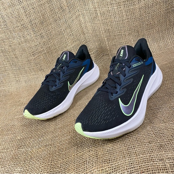 Nike Shoes - Nike Zoom  Running Shoe WinFlo Black Blue Size 9.5
